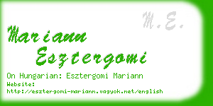 mariann esztergomi business card